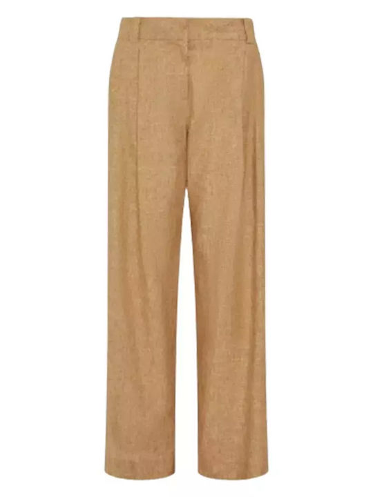 Marella Women's Cotton Trousers Beige