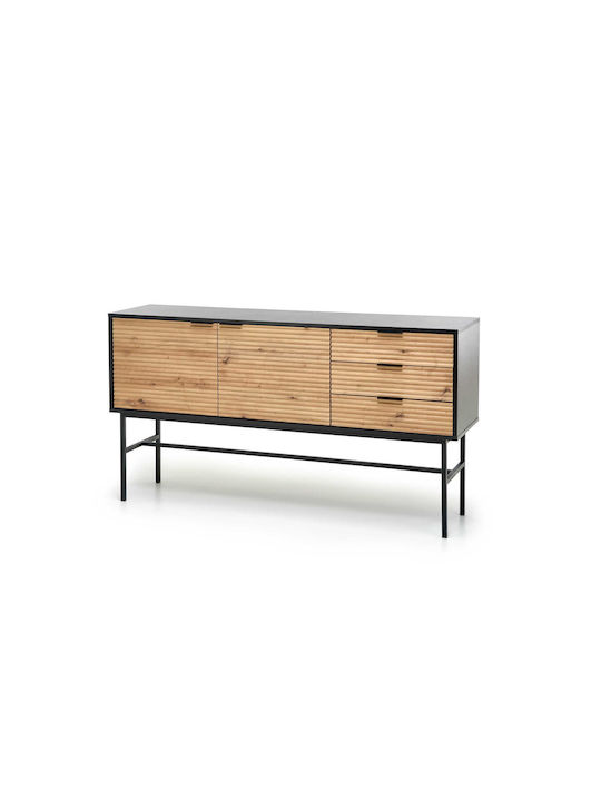 Sideboard Murano Km-1 made of Wood & Metal Artisan Oak / Black