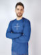 Everbest Men's Long Sleeve Blouse BLUE