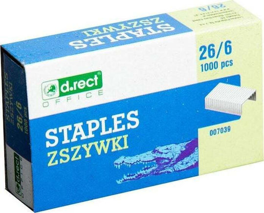 D.rect Staples 26/6 1000pcs 349394