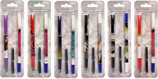 Cresco Pen Set Ballpoint with Fountain Pen made of Steel Gray (Μiscellaneous Designs)