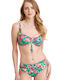 Erka Mare Underwire Bikini Set Bra & Slip Bottom with Laces with Adjustable Straps Green