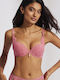 Plunge Push Up Plunge Bra Underwire STRAWBERRY