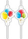 Procos Straws Paper Multicolored 4pcs