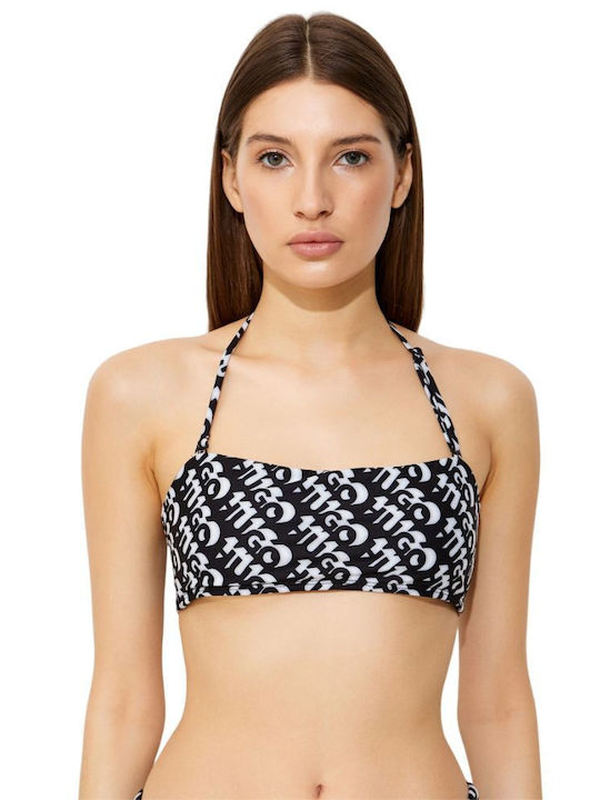 Hugo Boss Padded Bikini Swim Top with Adjustable Straps Black