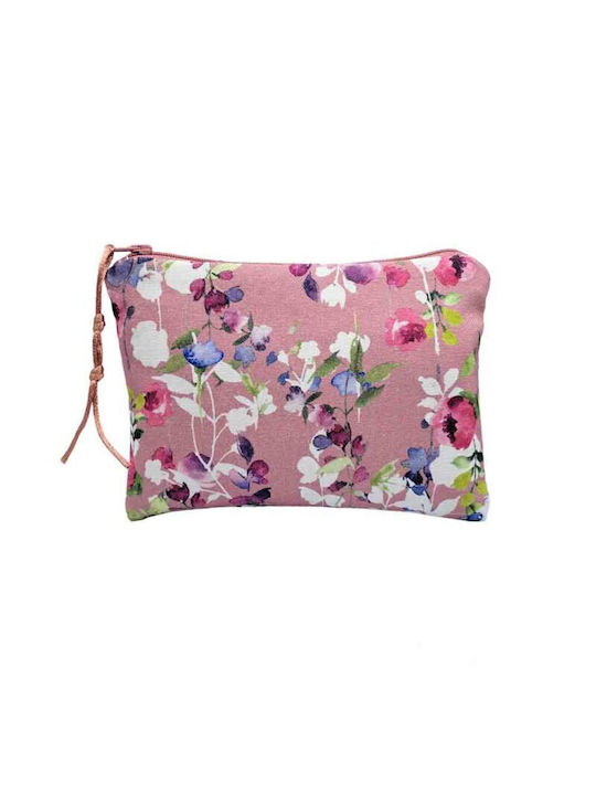 Handmade "Blush Floral" Cosmetic Bag - Dimensions 18 x 13cm