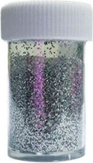 AGC Χρυσόσκονη Glitter Ασημί 10gr Σετ 6τμχ
