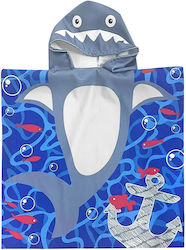 Summertiempo Καρχαρίας Παιδικό Πόντσο Θαλάσσης Καρχαρίας Μπλε