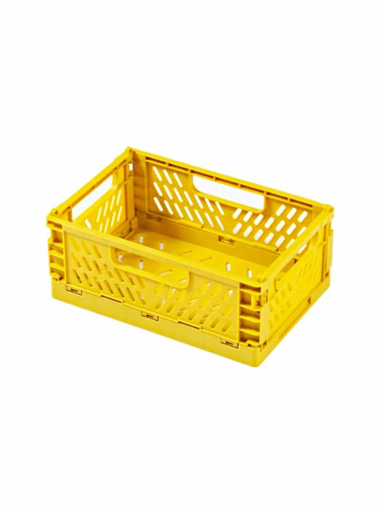 Καλάθι Αποθήκευσης Πλαστικό Κίτρινο 22x15x8.5cm