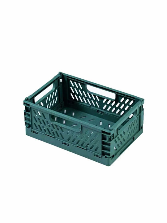 Storage Basket Plastic Green 30x20x12cm 1pcs