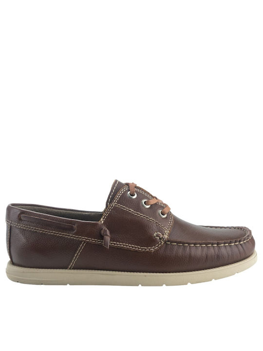 Freemood Men's Leather Moccasins Brown
