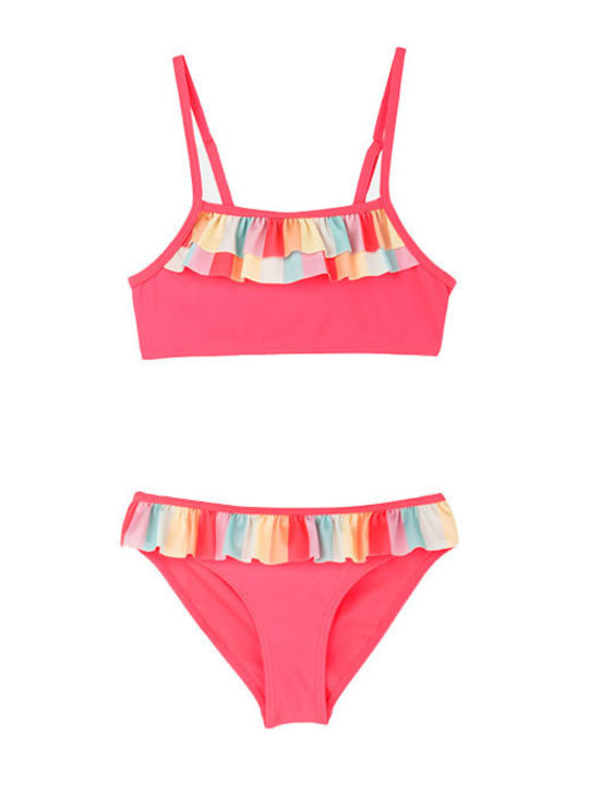 Joyce Costum de baie pentru copii Bikini Pink Fluo