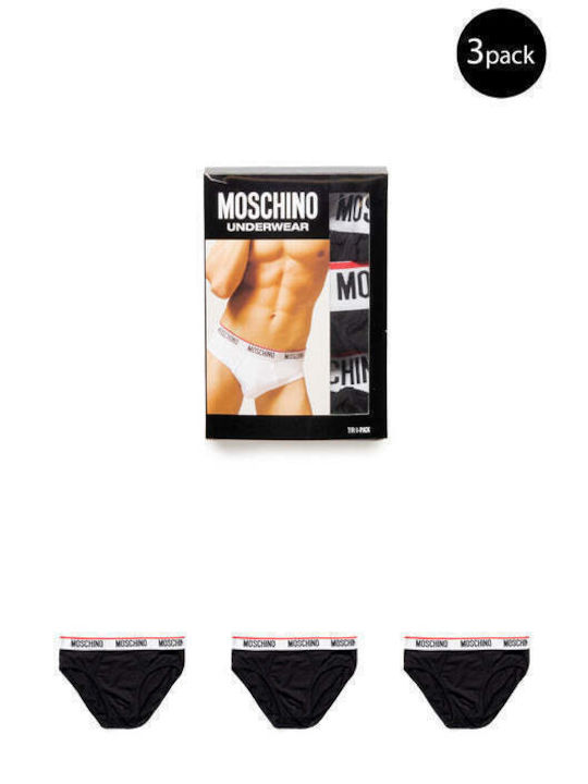 Moschino Herren Slips Schwarz 3Packung