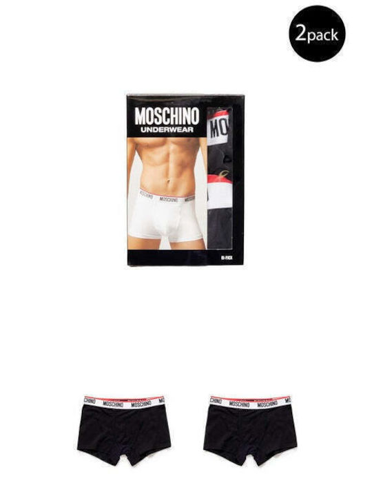 Moschino Boxeri pentru bărbați Negre 2Pachet