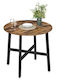 Table Kitchen Wooden with Metal Frame 80x75cm