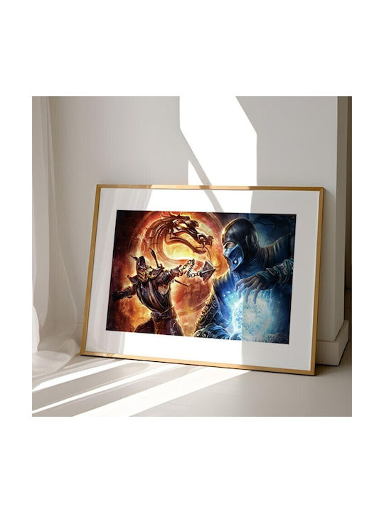 Walls Mortal Kombat Battle Frame Wooden black frame 40x30cm