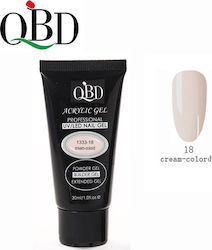QBD Nail Acrygel Cream Colord 30ml