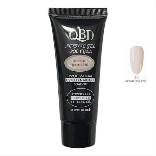 QBD Acrygel Νυχιών Cream Colord 30ml