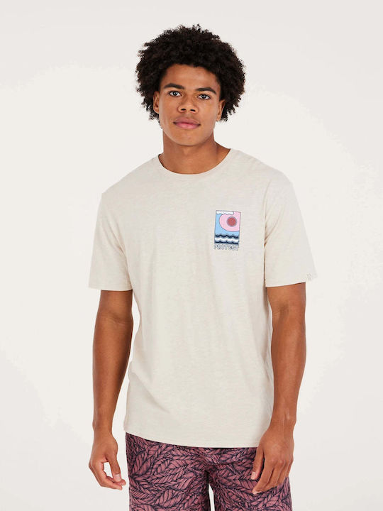 Protest Men's Short Sleeve T-shirt with Zipper Kitoffwhite