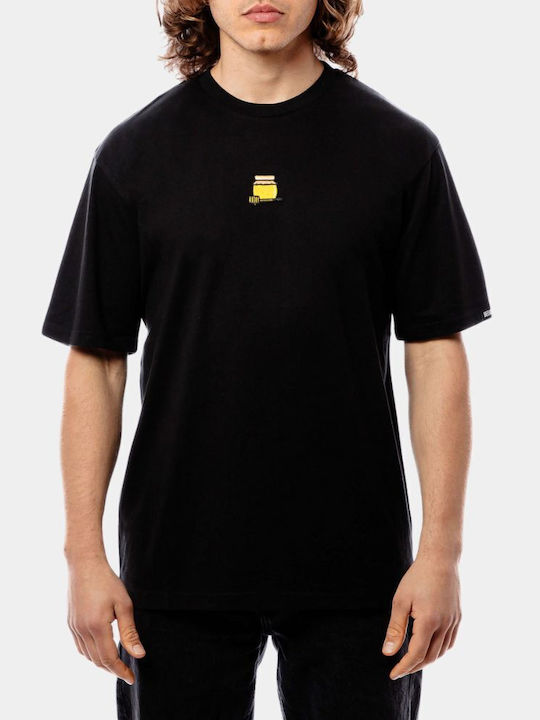 Bee. Unusual. T-shirt Bărbătesc cu Mânecă Scurtă Negru