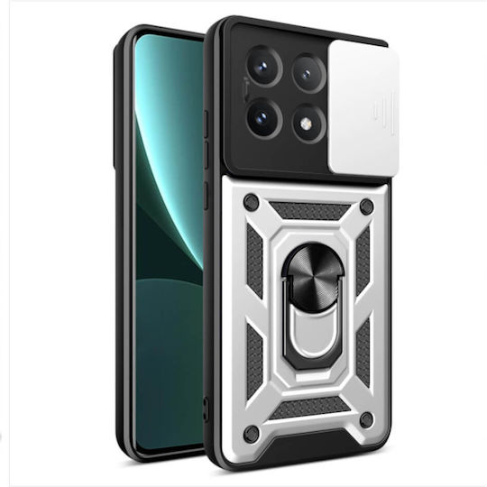 Bodycell Armor Slide Cover Case Xiaomi Poco X6 Pro 5g Silver