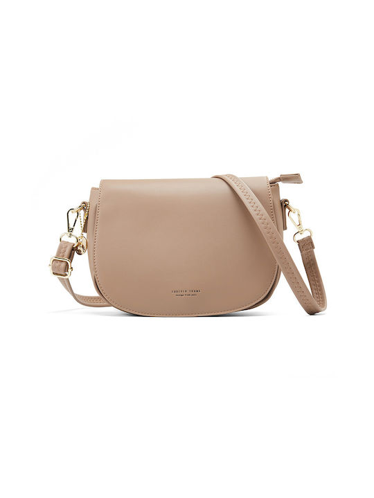 Pierre Loues Din piele Geantă de damă Crossbody Bej