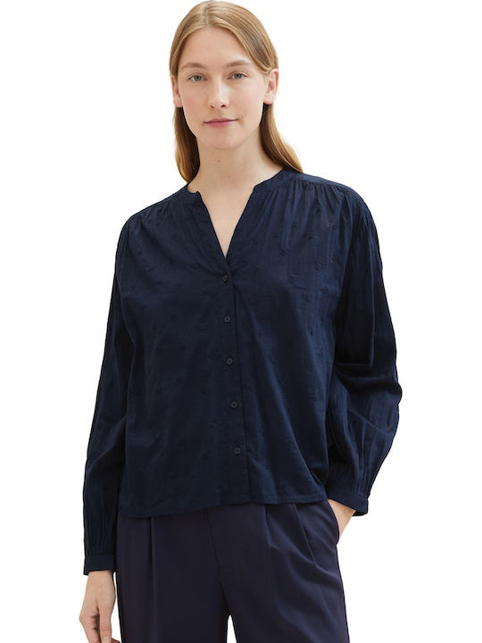 Women's Long Sleeve Shirt Navy Blue