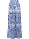 Ble Resort Collection Γυναικεία Παντελόνα Παραλίας Μπλε/λευκο/μωβ
