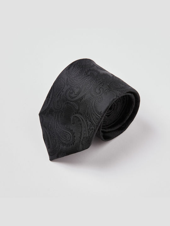 Aristoteli Bitsiani Ανδρική Γραβάτα με Σχέδια σε Μαύρο Χρώμα