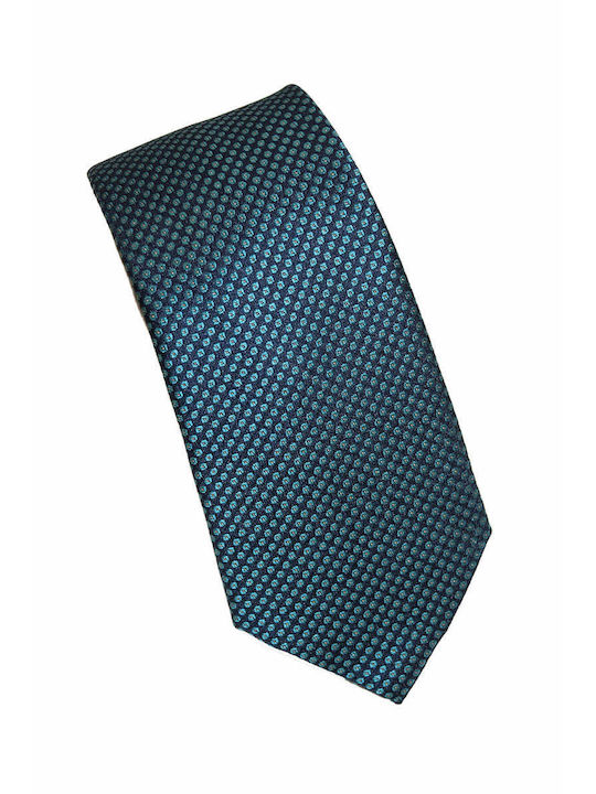 Leonardo Uomo Herren Krawatte Gedruckt in Blau Farbe