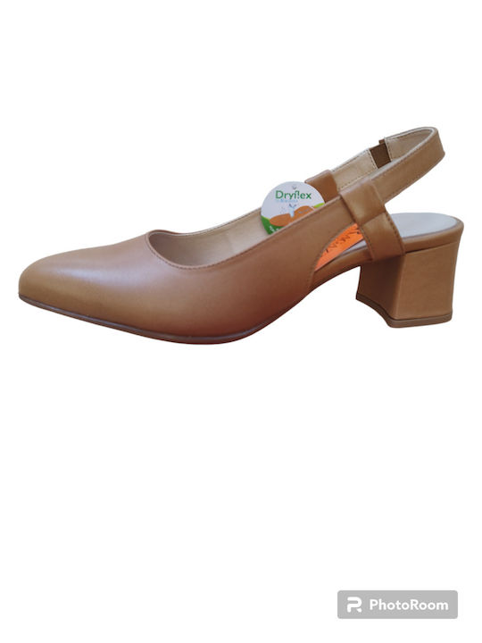 Ragazza Leder Pumps Tabac Braun