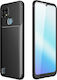 Schockabsorbierende TPU-Hülle für Oppo Realme C21 Carbon Fiber Schwarz