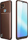Αντικραδασμική Θήκη Tpu Oppo Realme C21 Carbon Fiber Texture Καφέ