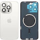 Πίσω Γυαλί Μαγνήτες Magsafe & Camera Lens Iphone 15 Pro White Titanium
