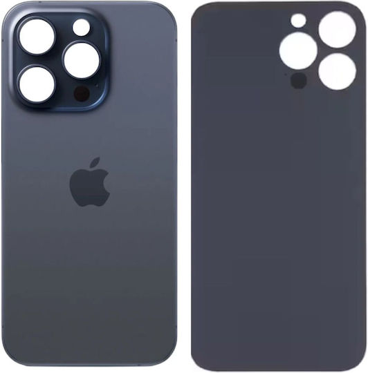 Πίσω Καπάκι Μπαταρίας Big Hole Apple Iphone 15 Pro Max Blue Titanium