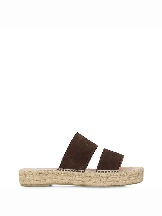 Manebi Suede Women's Sandals Brown