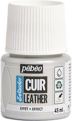 Vopsea de piele Setacolor argintie metalică, 45ml