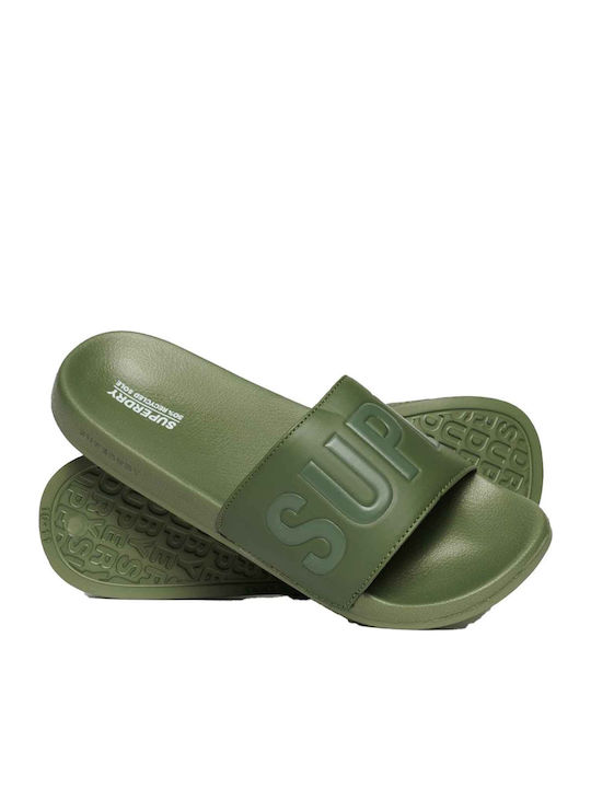 Superdry Ανδρικά Slides Χακί
