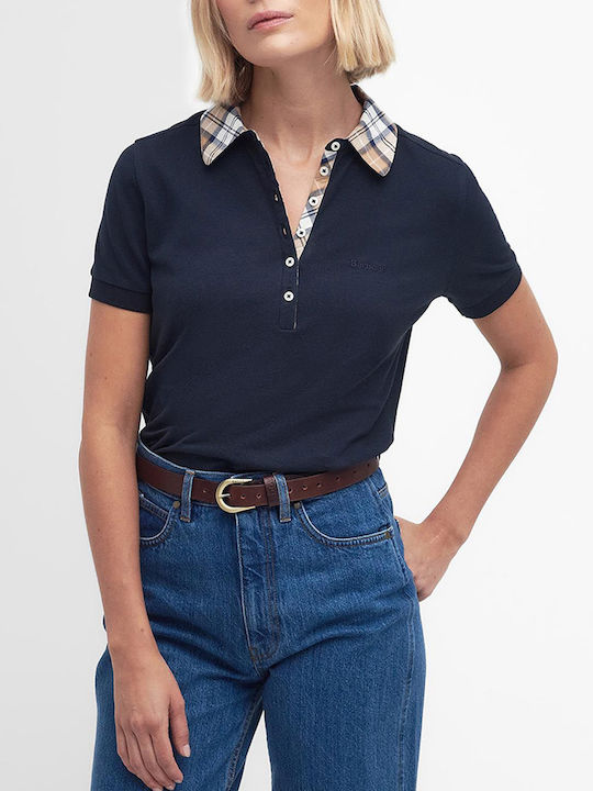 Barbour Damen Bluse Baumwolle Kurzärmelig NavyBlue