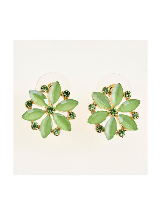 Sequoia Women's Stainless Steel Hypoallergenic Earring Stones Green