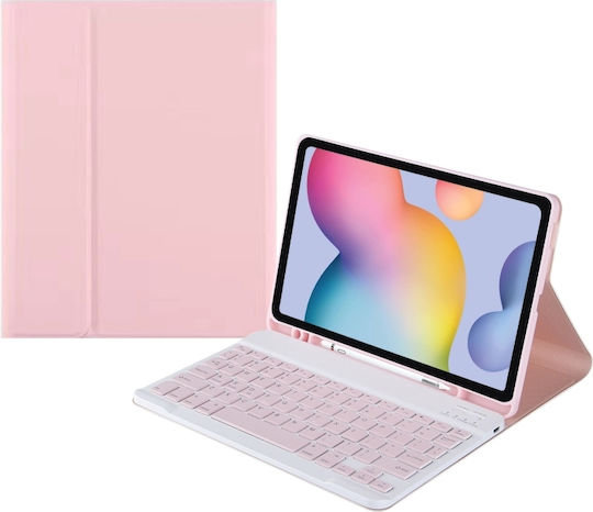 Detachable Pink Bluetooth Keyboard Case with Pen Slot for Samsung Galaxy Tab A9 Plus 11.0 X210 X215 X216 Black Pink
