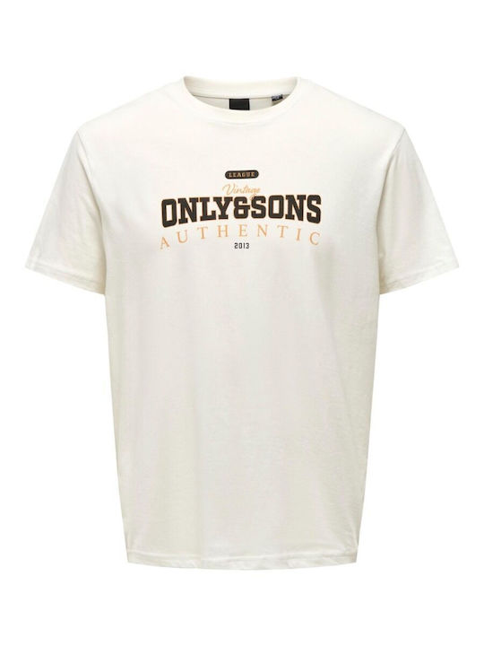 Only & Sons Sons Ανδρική Μπλούζα Κοντομάνικη Λευκή
