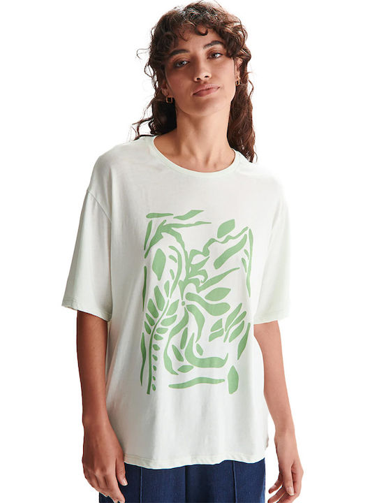 24 Colours Γυναικείο Oversized T-shirt Mint