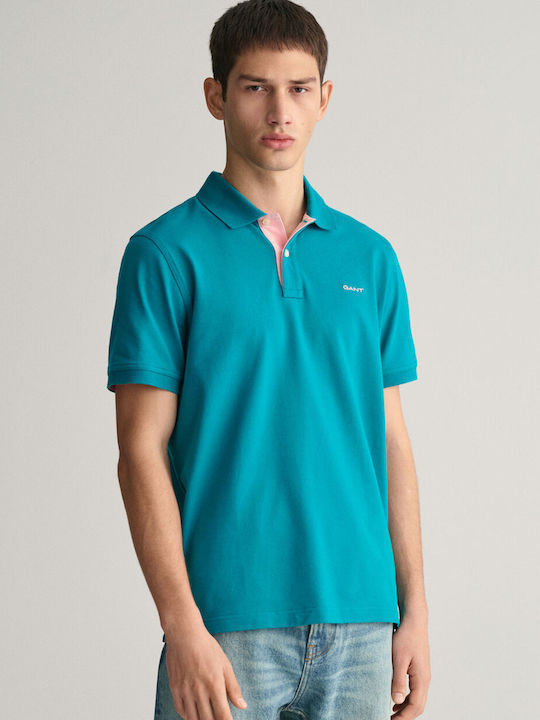 Gant Polo T-shirt Ocean Turquoise