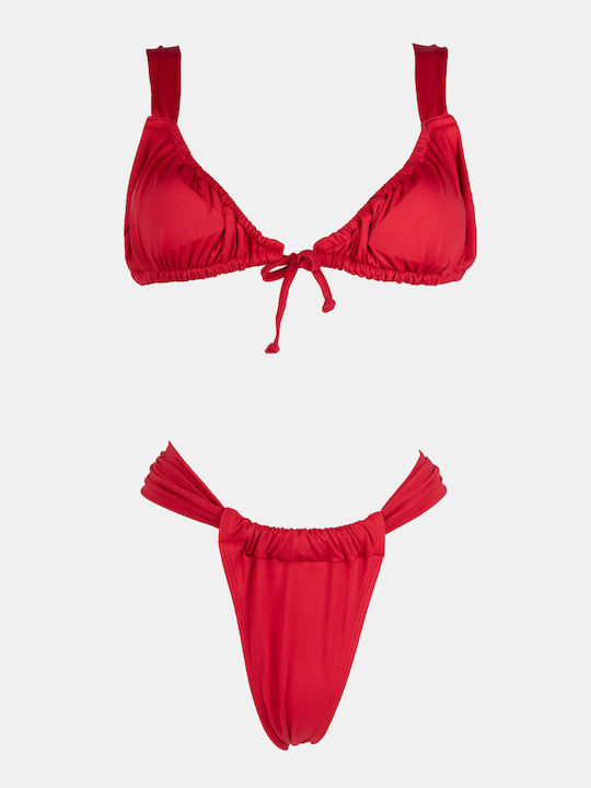 Decoro Set Bikini Κόκκινο