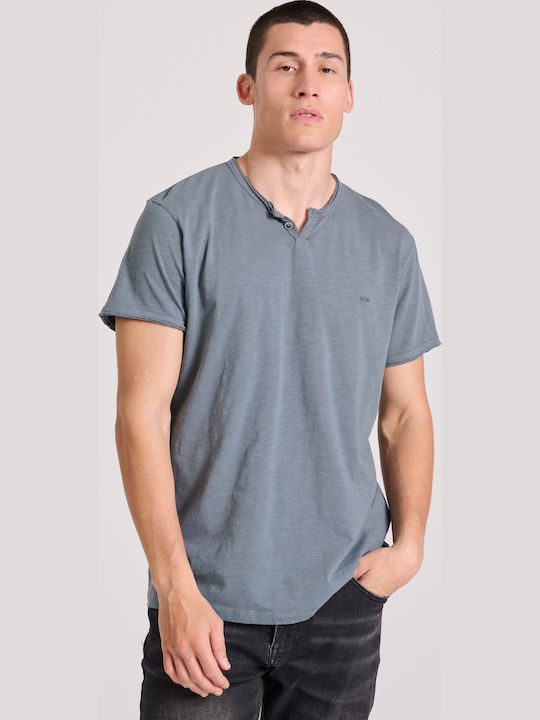 Funky Buddha Short Sleeve Blouse Dk Grey