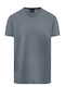 Funky Buddha Men's Short Sleeve Blouse with Buttons Dk Grey