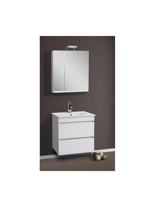 Mabo Katarina 80 Oglindă de Baie din MDF Alb