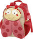 Sigikid "ladybug" School Bag Backpack Kindergarten Red with Water Bottle Holder 5.2Liters