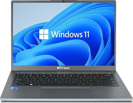 NTT System Book B14IP 14" IPS FHD+ (i5-1235U/8GB/256GB SSD/W11 Home) (Tastatură US)